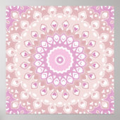 Poster Soft Pink and Blush Mandala Pattern (Devant)