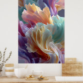 Poster Soft Rainbow Flower Waves – Dreamy Surreal Bloom (Cuisine)