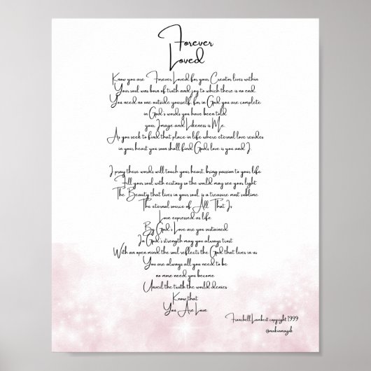 Poster Soft Rose pour toujours aimé (Devant)