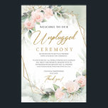 Poster Soft rose roses eucalyptus or cérémonie débranché<br><div class="desc">Soft rose roses eucalyptus or débranché poster de cérémonie grand format, ! ! Note : Monte sur carte lourde stock Populaire maintenant design boho, inspiré par les roses éternels - les pivoines - le symbole de l'amour, jardin de fleurs luxuriantes de roses roses rousses rousses et poussiéreuses, tissé dans la...</div>