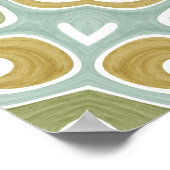 Poster Soft Sage and Gold Geometric Mandala Pattern (Coin)