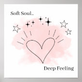 Poster Soft Soul Wall Art – Modern Aesthetic Home Decor (Devant)