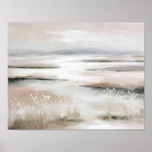 Soft Spring Marsh #2 – Minimalist Pastel Landscape