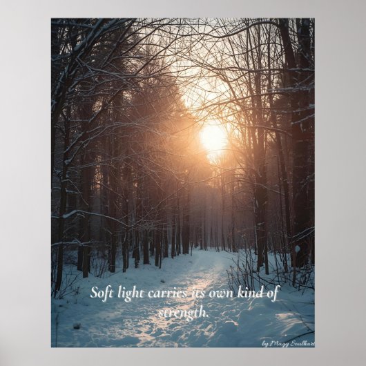 Poster Soft Winter Light – Minimalist Calm Art Print (Devant)