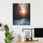 Poster Soft Winter Light – Minimalist Calm Art Print (Bureau à domicile)