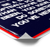Poster Softball 9 Quote Collage en rouge, blanc et bleu (Coin)