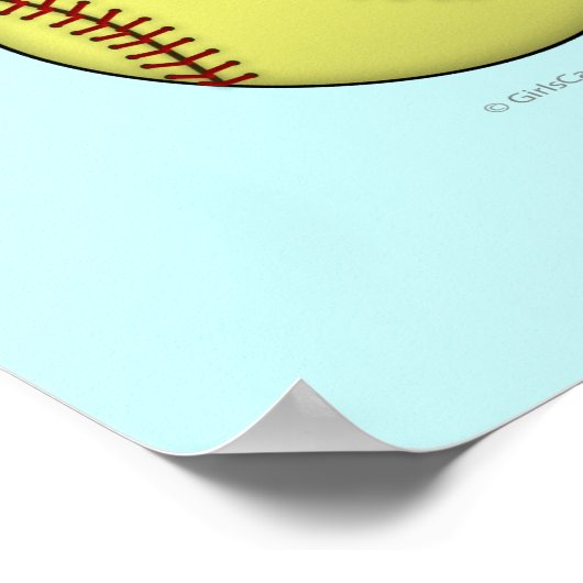 Poster Softball-Blue (Coin)