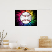 Poster Softball coloré ; Baseball (Cuisine)
