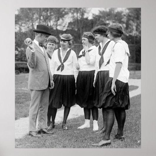 Poster Softball féminin, 1919 (Devant)