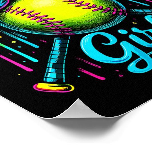 Poster Softball Girl Drip Funny Softball Player (Coin)