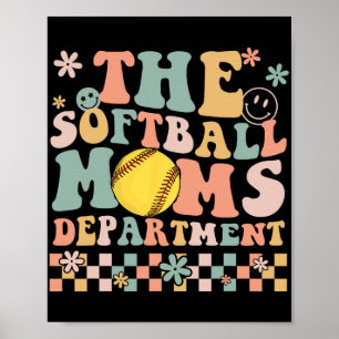 Poster Softball Moms Département Fun Mothers Day Costume