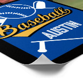 Poster Softball personnalisé Photo Collage Nom de l'équip (Coin)