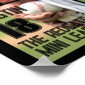 Poster Softball personnalisé Photo Collage Nom de l'équip (Coin)