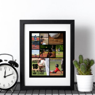 Poster Softball personnalisé Photo Collage Nom de l'équip