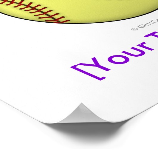Poster Softball-Purple (Coin)