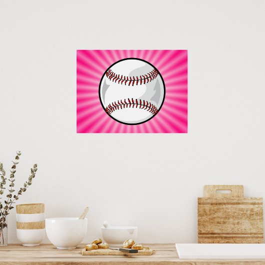 Poster Softball rose (Cuisine)