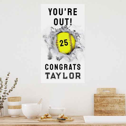 Poster Softball Senior Night Graduation (Cuisine)