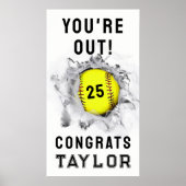 Poster Softball Senior Night Graduation (Devant)