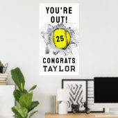 Poster Softball Senior Night Graduation (Bureau à domicile)