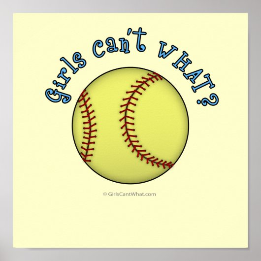 Poster Softball-Sky Blue (Devant)