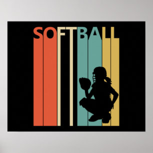 Poster Softball vintage