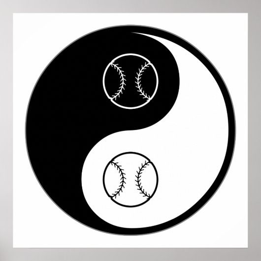 Poster Softball Yin Yang (Devant)