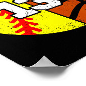 Poster Softll Sketll Number 13 Jersey Funny 13th Birthday (Coin)