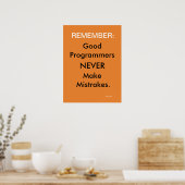 Poster Software Programmer Funny Computer Slogan Joke (Cuisine)