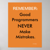 Poster Software Programmer Funny Computer Slogan Joke (Devant)
