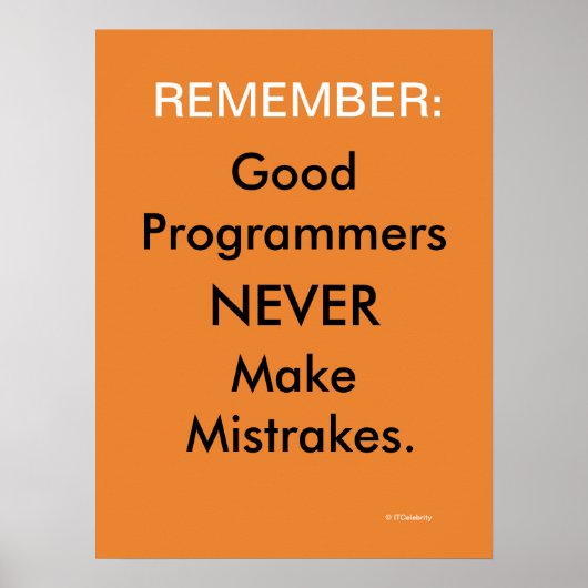 Poster Software Programmer Funny Computer Slogan Joke (Devant)