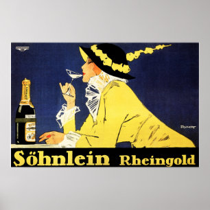 Poster SOHNLEIN RHEINGOLD German Champagne by Fritz Rumpf
