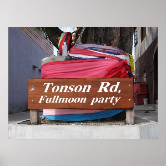 Poster Soi Tonson, Koh Phangan ... Fullmoon Party (Devant)
