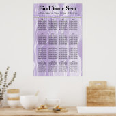 Poster Soie violette avec perles violettes carte de siège (Cuisine)