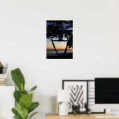 Poster Soies aériennes au coucher du soleil Vertical (Bureau à domicile)