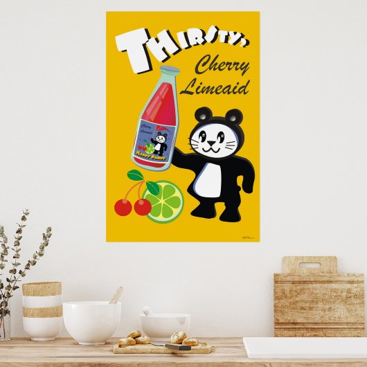Poster Soif ? Happy Pandy Cherry Limeaid (Cuisine)