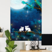 Poster Soigner le lapin Lune Mi-Automne Festival (Bureau à domicile)