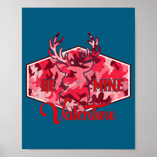 Poster Soin Saint-Valentin Nk Camo Buck Cerf Chasse Saint