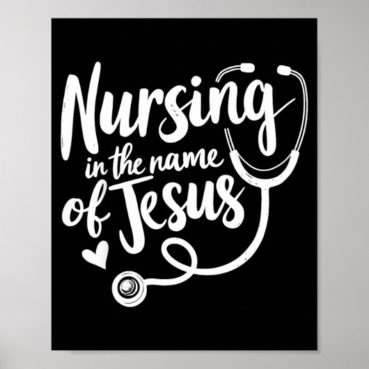Poster Soins au nom de l'infirmière chrétienne jésus (Devant)