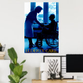 Poster soins aux personnes âgées (Bureau à domicile)