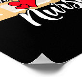 Poster Soins de beauté Infirmière Coeur (Coin)