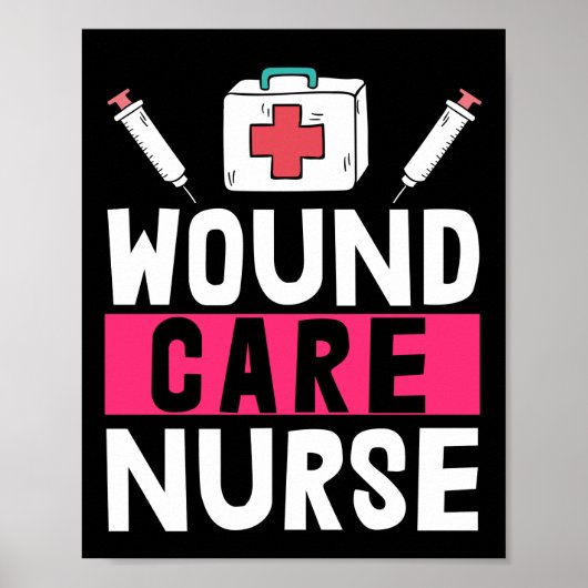 Poster Soins de la blessure Infirmière Infirmière de l'éc (Devant)