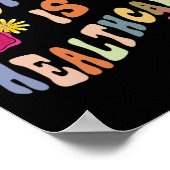 Poster Soins de santé Rétro Floral Pro Choice Feminist (Coin)