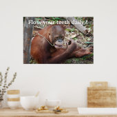 Poster Soins dentaires Floss Dentiste pour enfants (Cuisine)