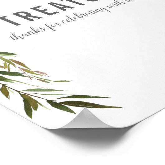 Poster Soins élégants Table Rose Bébé Sprinkle Douche (Coin)