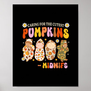 Poster Soins pour la plus mignonne sage-femme citrouille