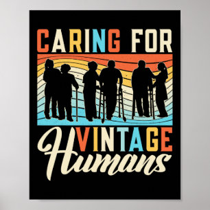 Poster Soins Pour Les Humains Vintages Infirmières Infirm