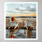 Poster Soirée à la plage (Devant)