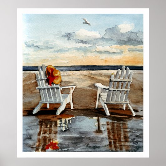 Poster Soirée à la plage (Devant)