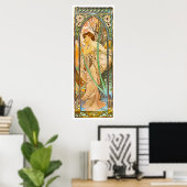 Poster Soirée, Alphonse Mucha (Bureau à domicile)
