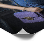 Poster Soirée au clair de lune avec une fille rêveuse (Coin)